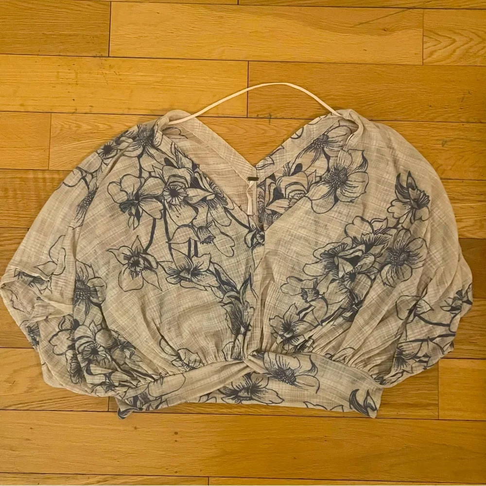 Free People Floral Dolman Sleeve Top - Picture 1 of 2